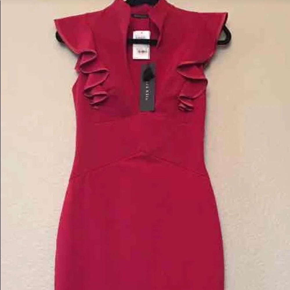 Black halo midi dress